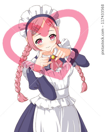 Moe anime style character portrait: A classical maid girl 117433568