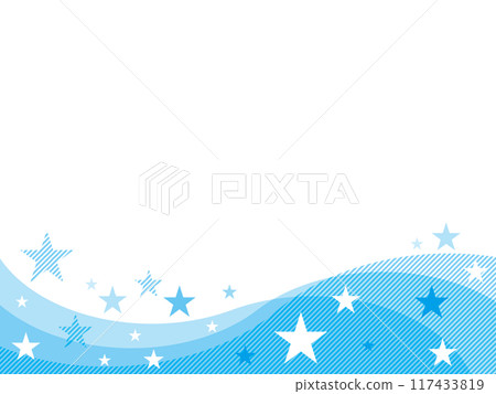 美麗的藍色閃閃發光的星星frame_blue 117433819