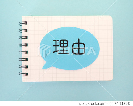 Reasons in a notebook 117433898