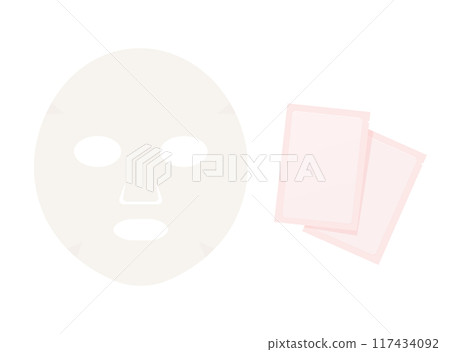 Face sheet mask illustration Face sheet mask illustration 117434092