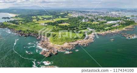 空拍青森縣八戶市美麗的種差海岸線 空拍青森縣八戶市美麗的種差海岸線 117434100