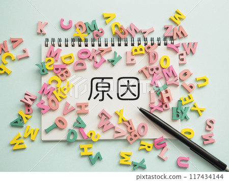 筆記本上的原因字母 117434144