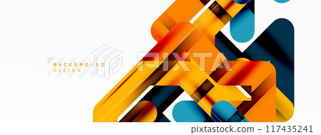 Abstract background - colorful lines composition. Technology or business digital template Abstract background - colorful lines composition. Technology or business digital template 117435241