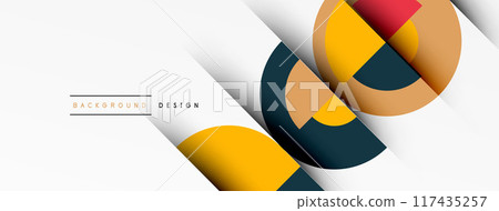 Geometric design abstract background - circles squares Geometric design abstract background - circles squares 117435257