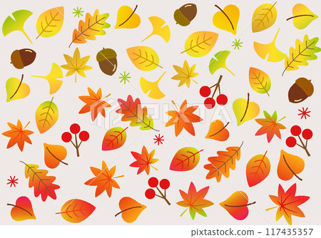 Autumn leaves mixed background_gradient Autumn leaves mixed background_gradient 117435357
