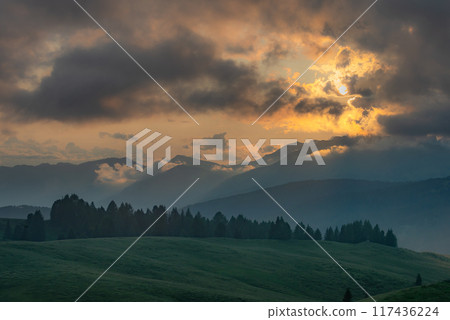 Beautiful mountain range in Dolomites 117436224