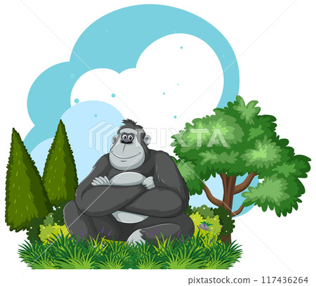 Gorilla Relaxing in Nature Gorilla Relaxing in Nature 117436264