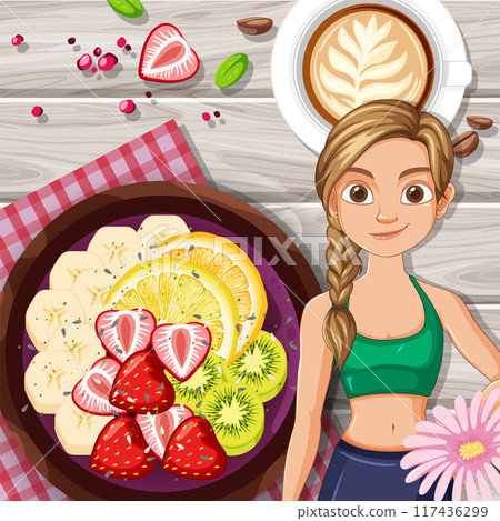 Healthy Breakfast and Fitness Healthy Breakfast and Fitness 117436299