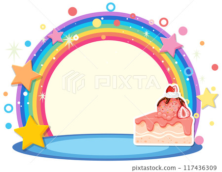 Rainbow and Cake Celebration Rainbow and Cake Celebration 117436309
