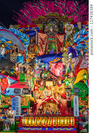 「青森縣」夜間高湯展示活動八戶三社大祭，夏季 117436384