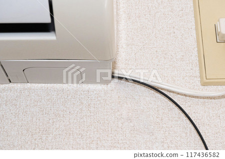 Installation of optical fiber cable through air conditioner duct (front) 117436582