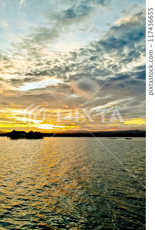 beautiful view of the tropical beach of Osi Island, West Seram, Maluku 117436655