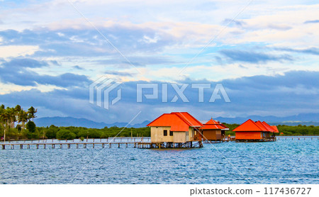 beautiful view of the tropical beach of Osi Island, West Seram, Maluku beautiful view of the tropical beach of Osi Island, West Seram, Maluku 117436727