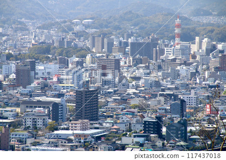 View from Godaisan Park and the cityscape of Kochi (Kochi Prefecture, Kochi City) 117437018
