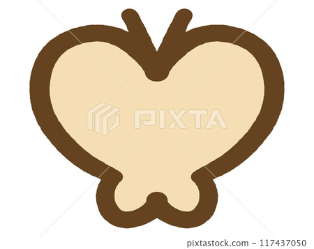 Doodle style butterfly illustration material 117437050