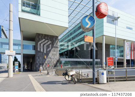 the Office of the Upper Austrian Provincial Government building in Linz, Austria 117437208