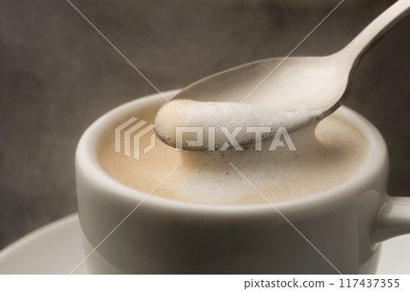 Cafe latte steamed milk Cafe latte steamed milk 117437355