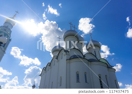 Orthodox church in Russia. Saint Sophia Cathedral in Vologda. Ideal for tourism content. 117437475