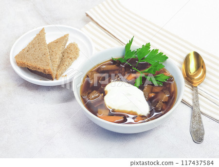 Mushroom Soup with Sour Cream Mushroom Soup with Sour Cream 117437584