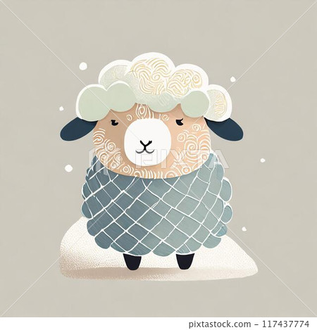 Cute sheep 117437774