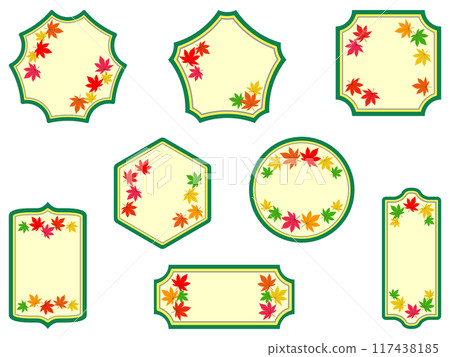 8-color autumn leaf label #2 117438185