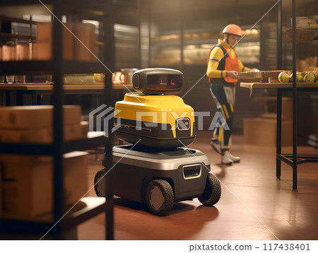 Delivery Robot in Work AI Artwork Delivery Robot in Work AI Artwork 117438401