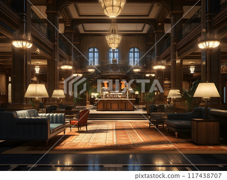 Elegant Luxury Hotel Reception Area Hall Lobby AI Artwork Elegant Luxury Hotel Reception Area Hall Lobby AI Artwork 117438707