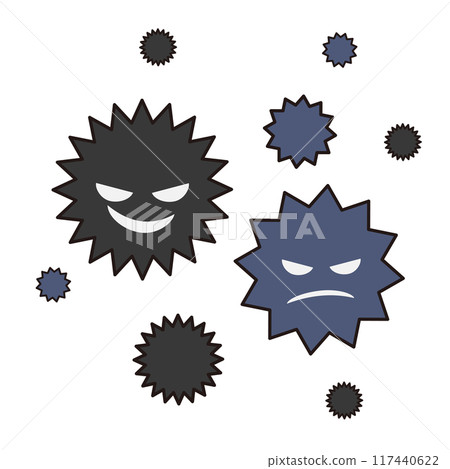 Aggressive-looking germs Aggressive-looking germs 117440622