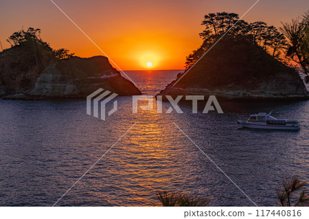 [靜岡縣] 西伊豆堂島的夜景 117440816