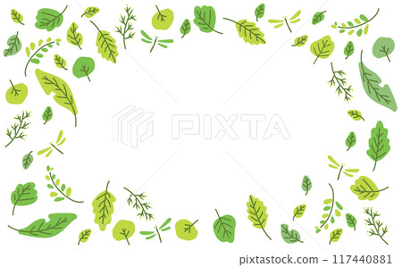 可愛簡單的落葉插畫背景素材 117440881