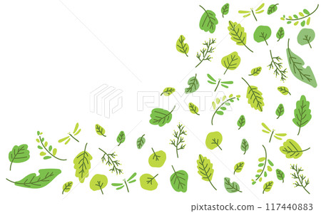 可愛簡單的落葉插畫背景素材 117440883