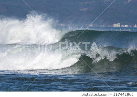Waves of the Sea of Japan, Amaharashi Beach, Takaoka City, Toyama Prefecture 117441965