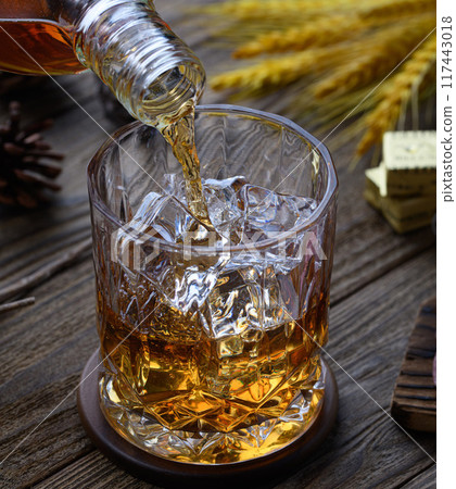 whiskey rock wood background whiskey rock wood background 117443018