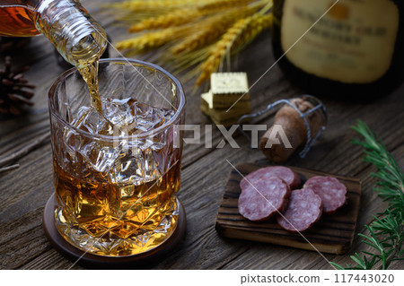 whiskey rock wood background whiskey rock wood background 117443020
