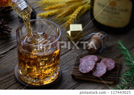 whiskey rock wood background whiskey rock wood background 117443025