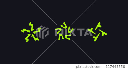 Retro futuristic elements. Y2K aesthetics 117443558