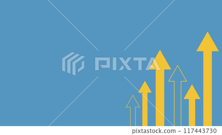 Illustration of rising arrow 117443730
