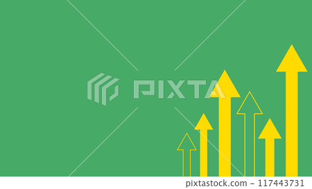 Illustration of rising arrow 117443731