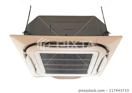 Commercial built-in air conditioner in cafe' shop. 117443733