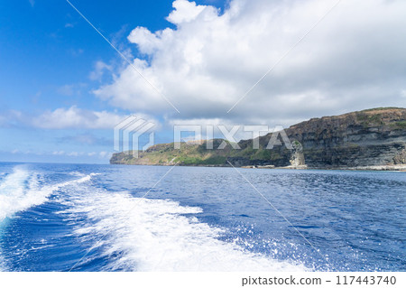 從浮潛船上欣賞與那國 - 立神岩的壯麗景色 117443740