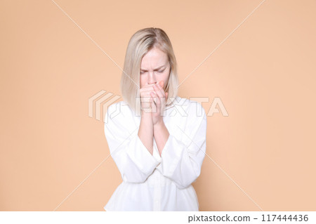 A cold woman A cold woman 117444436