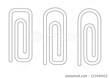 Paperclip Coloring Page for Back to School - Stock Illustration ...