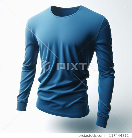 A high-quality mockup of a floating, long-sleeved men's shirt in various colors, ideal for ecommerce, fashion design, and marketing use 117444811