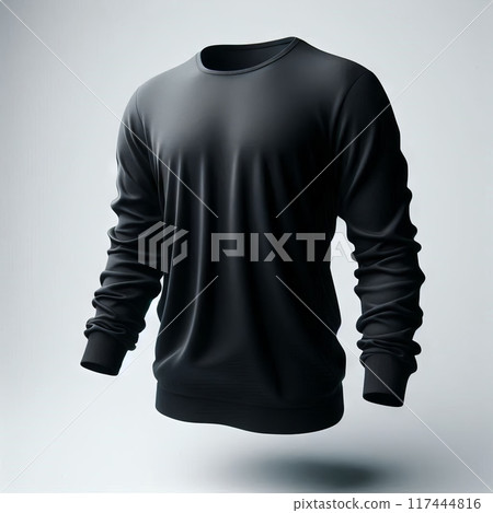 A high-quality mockup of a floating, long-sleeved men's shirt in various colors, ideal for ecommerce, fashion design, and marketing use 117444816