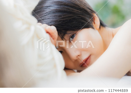 Beauty image of a woman with short hair 117444889