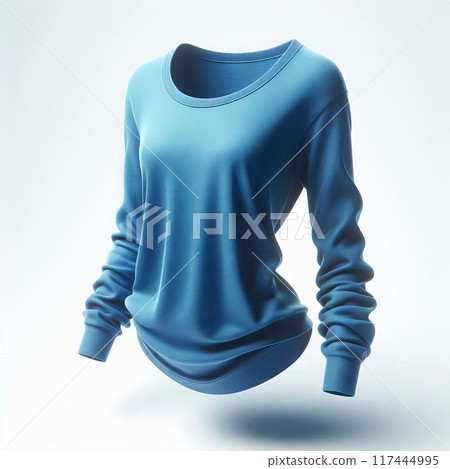 Floating Female Long-Sleeved Shirt Mockup in Multiple Colors for Fashion and Apparel Design isolated on a white background Floating Female Long-Sleeved Shirt Mockup in Multiple Colors for Fashion and Apparel Design isolated on a white background 117444995