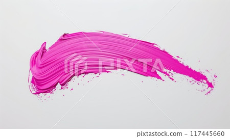 Metallic colored Golden Paint Brush Stroke on White Background  117445660