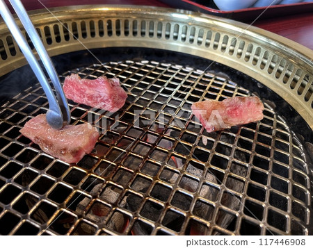 Charcoal grilled yakiniku Charcoal grilled yakiniku 117446908