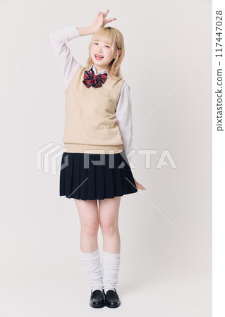 Blonde schoolgirl Blonde schoolgirl 117447028