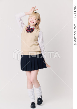 金髮女高中生 金髮女高中生 117447029